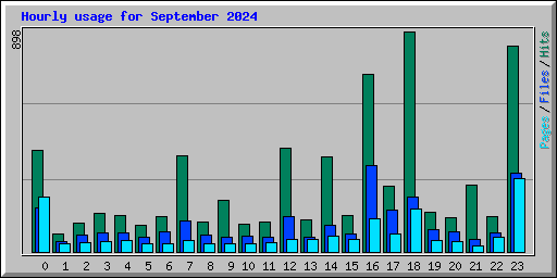 Hourly usage for September 2024