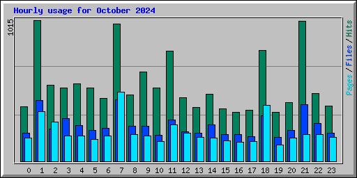 Hourly usage for October 2024